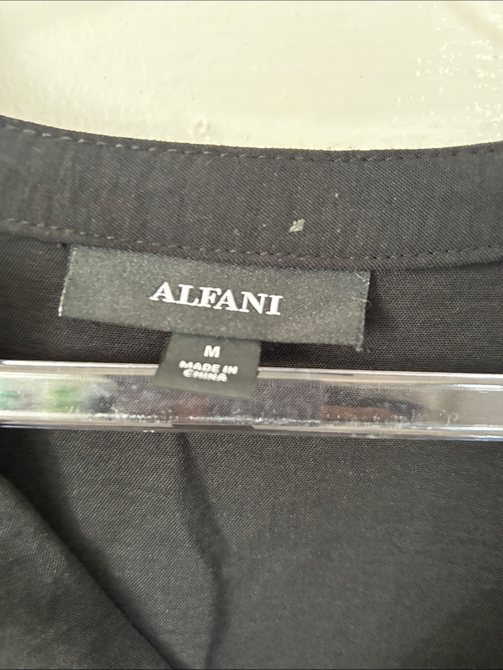 Alfani Black V-Neck Long-Sleeve Blouse, Women's Medium - Picture 2 of 8